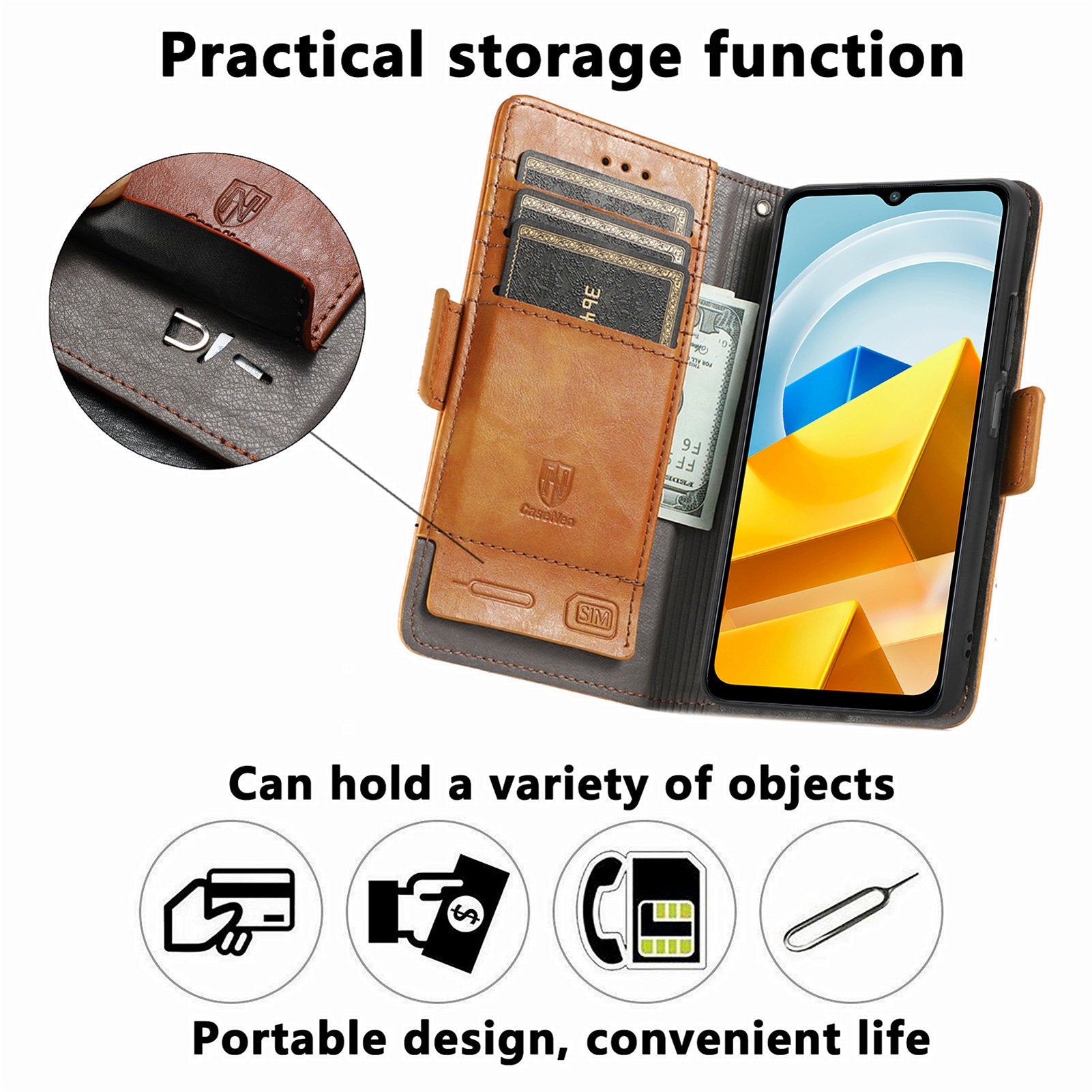 CASENEO 002 Series for Xiaomi Poco M5 4G Business Splicing PU Leather RFID Blocking Phone Case Wallet Stand Anti-drop Cover CASENEO 002 Series for Xiaomi Poco M5 4G Business Splicing PU Leather RFID Blocking Phone Case Wallet Stand Anti-drop Cover